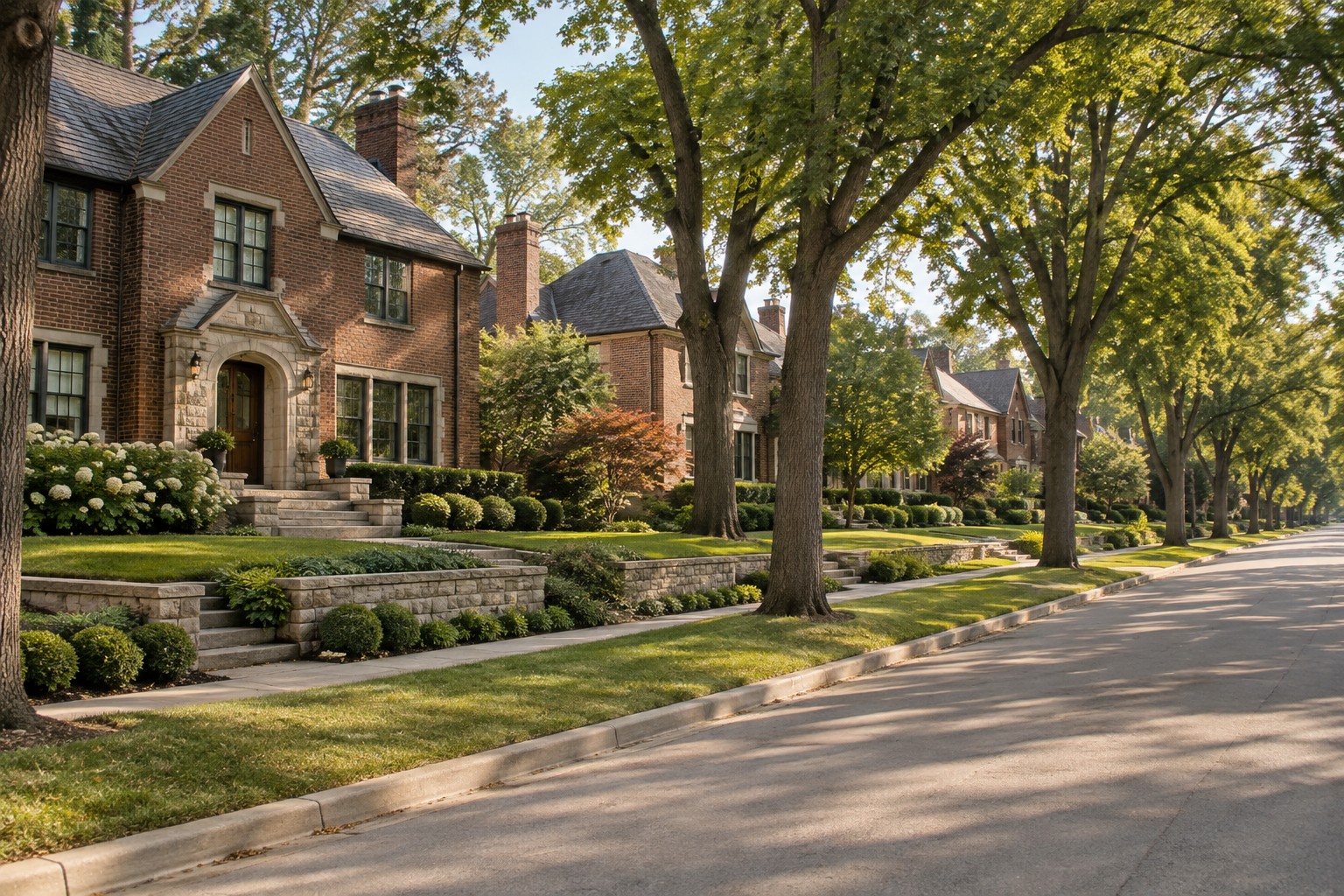 A Kansas City area residential street, illustrative